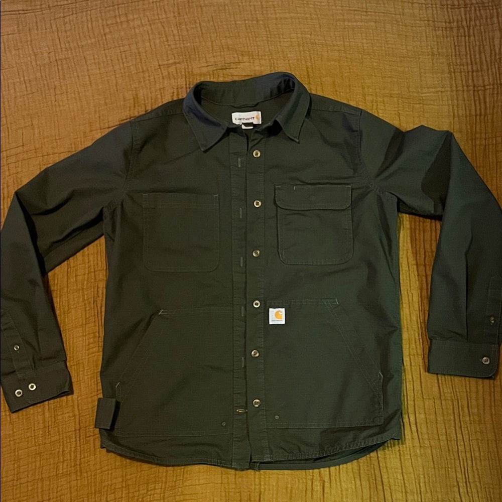 Carhartt Olive Green Smithville Utility long sleeve shirt medium